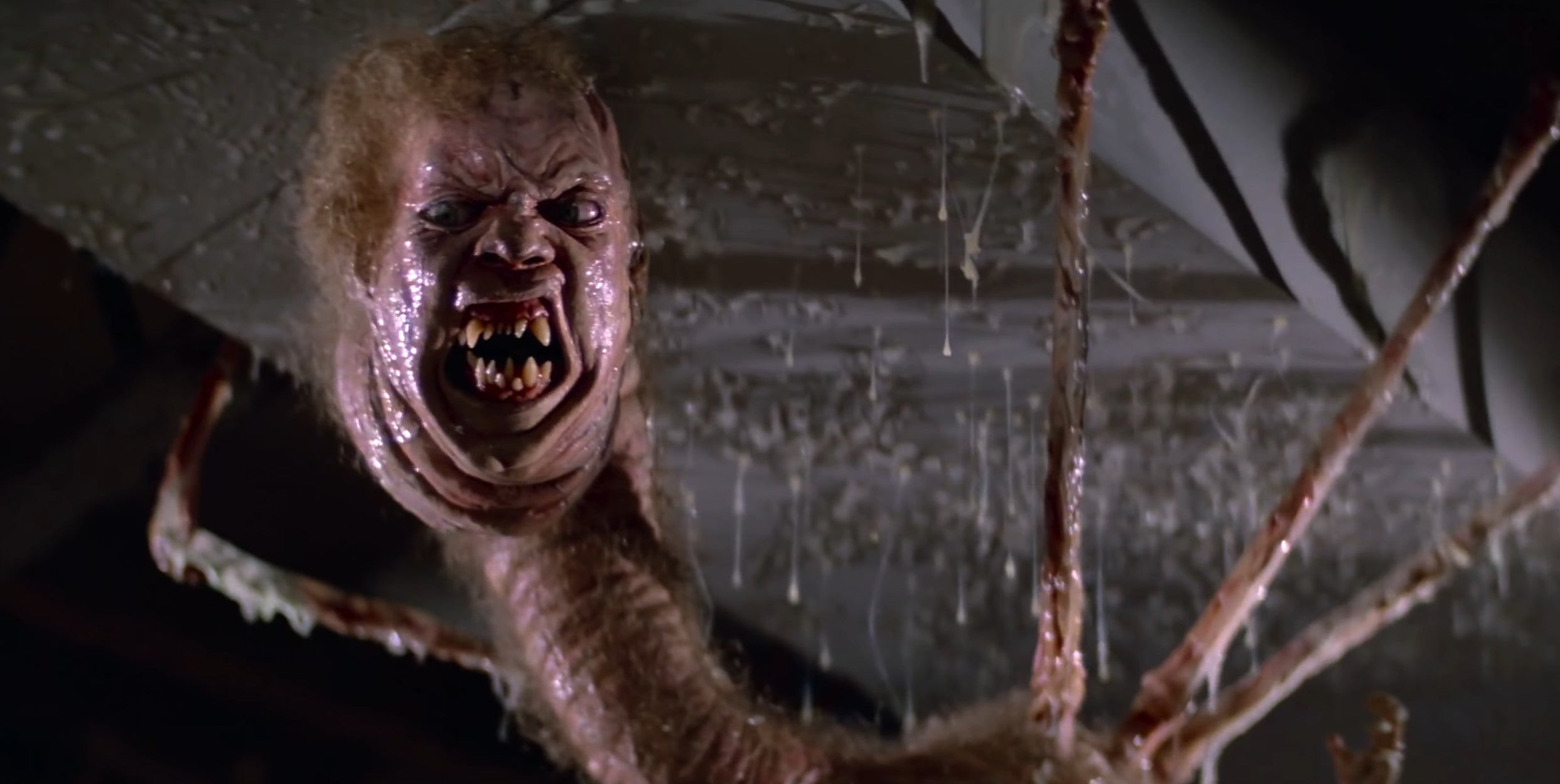 The Norris-Thing clinging to the ceiling in &quot;The Thing&quot; (1982)