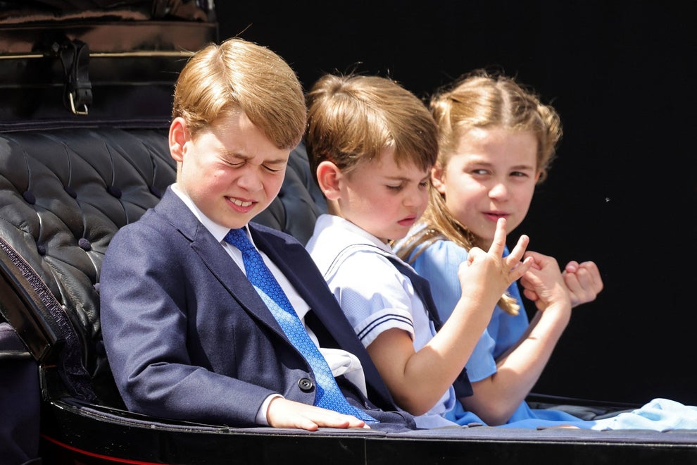 Royal Children In Trooping The Colour Parade: Prince George, Princess ...