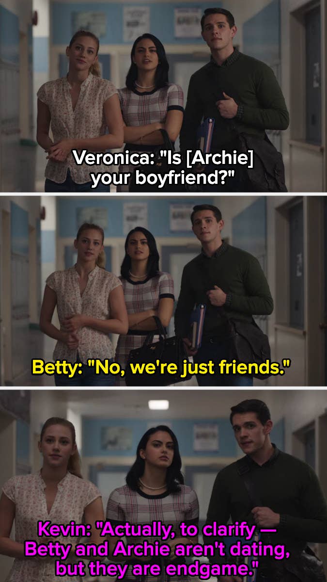 Kevin says Betty and Archie aren&#x27;t dating but they are endgame