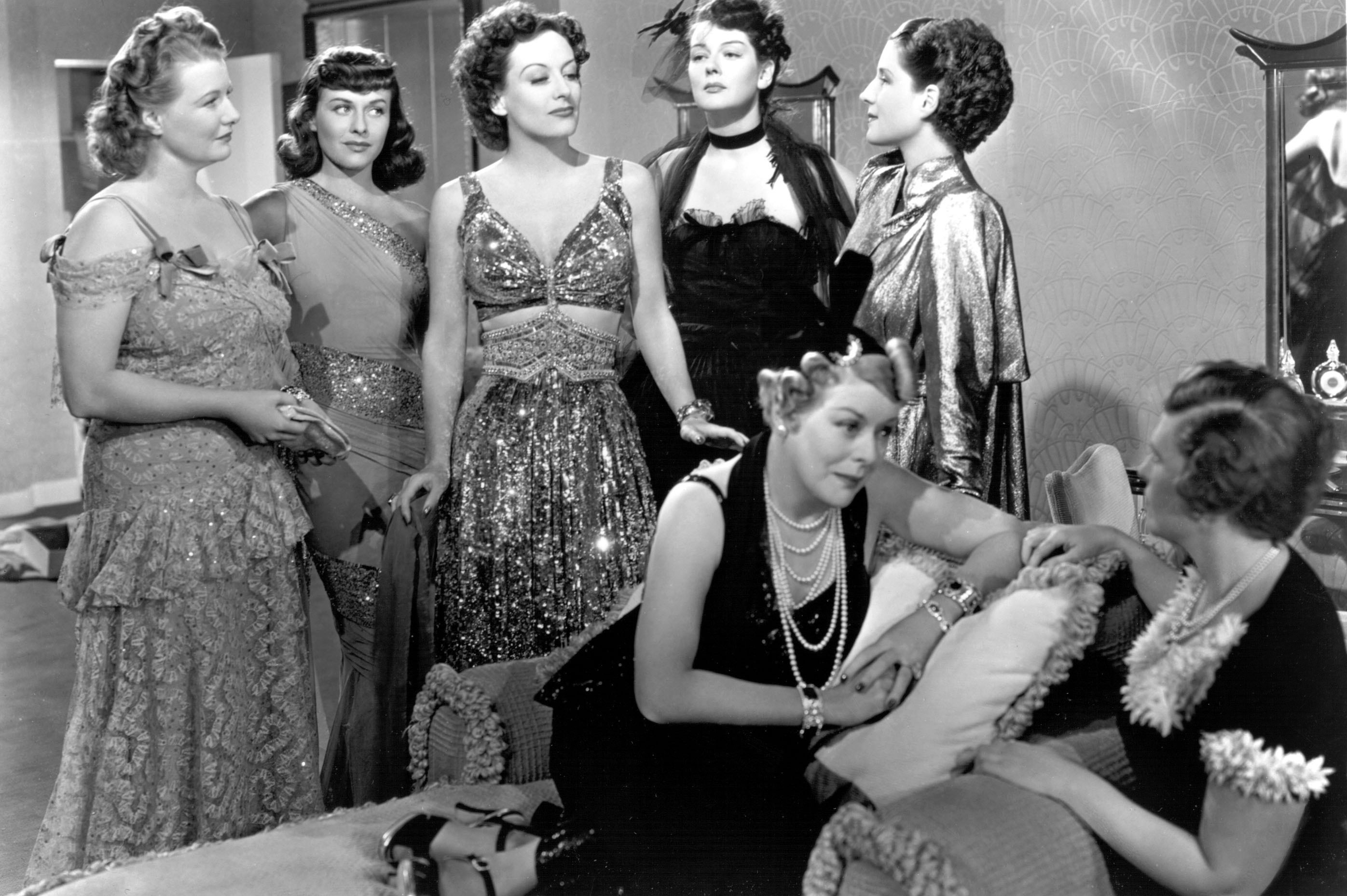 A group of gossiping women