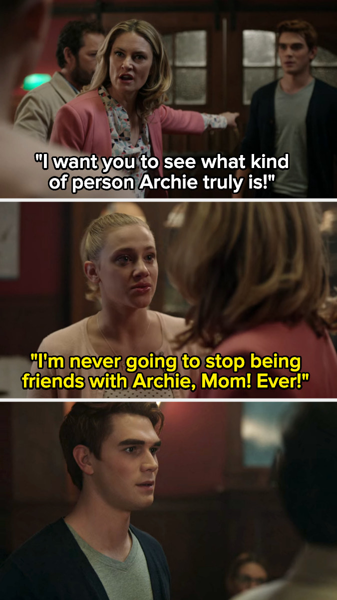 Betty tells her mom she&#x27;s never going to stop being friends with Archie
