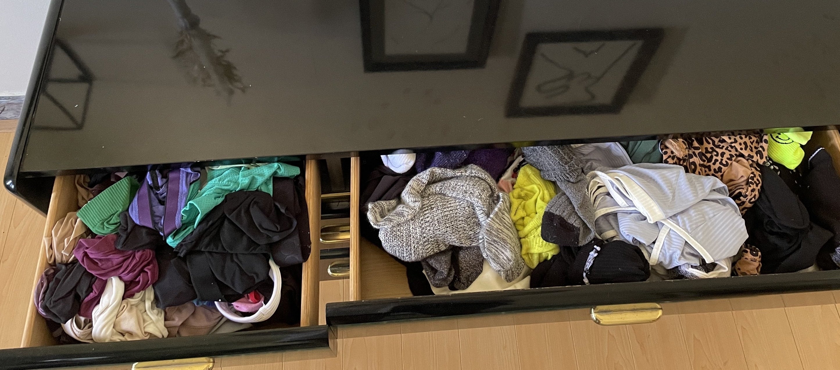 Another look at the underwear drawers, in which nothing is folded or properly stacked