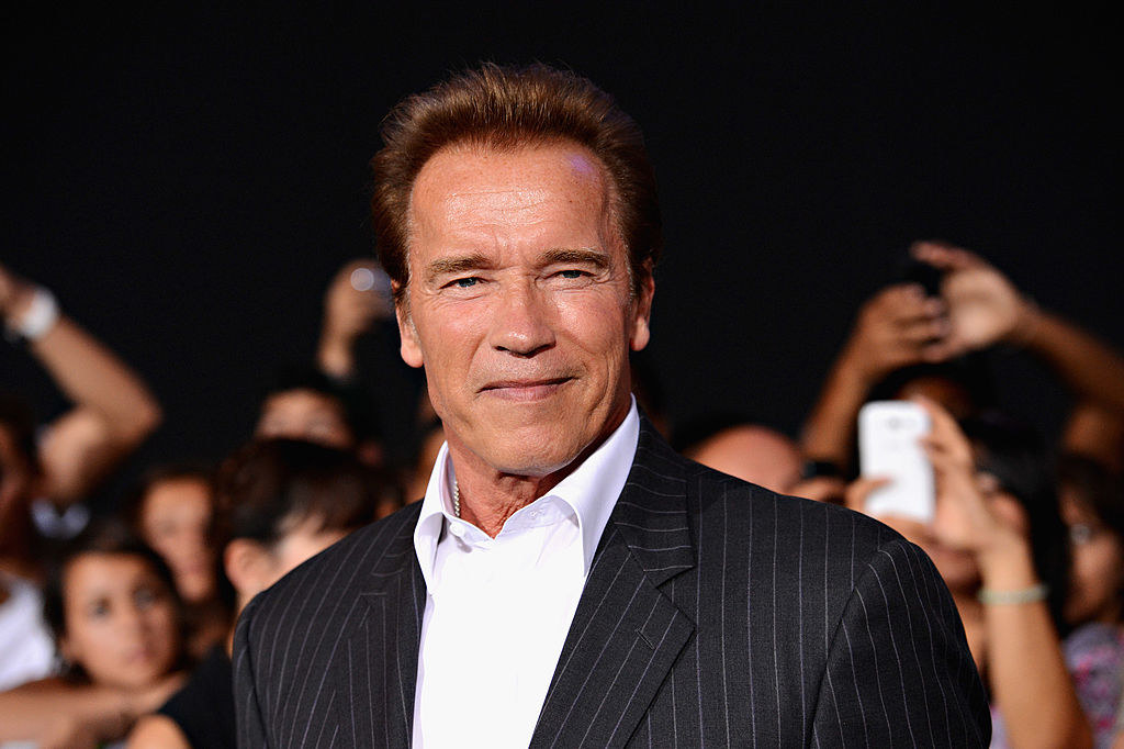 Actor Arnold Schwarzenegger arrives at Lionsgate Films' "The Expendables 2" premiere on August 15, 2012.