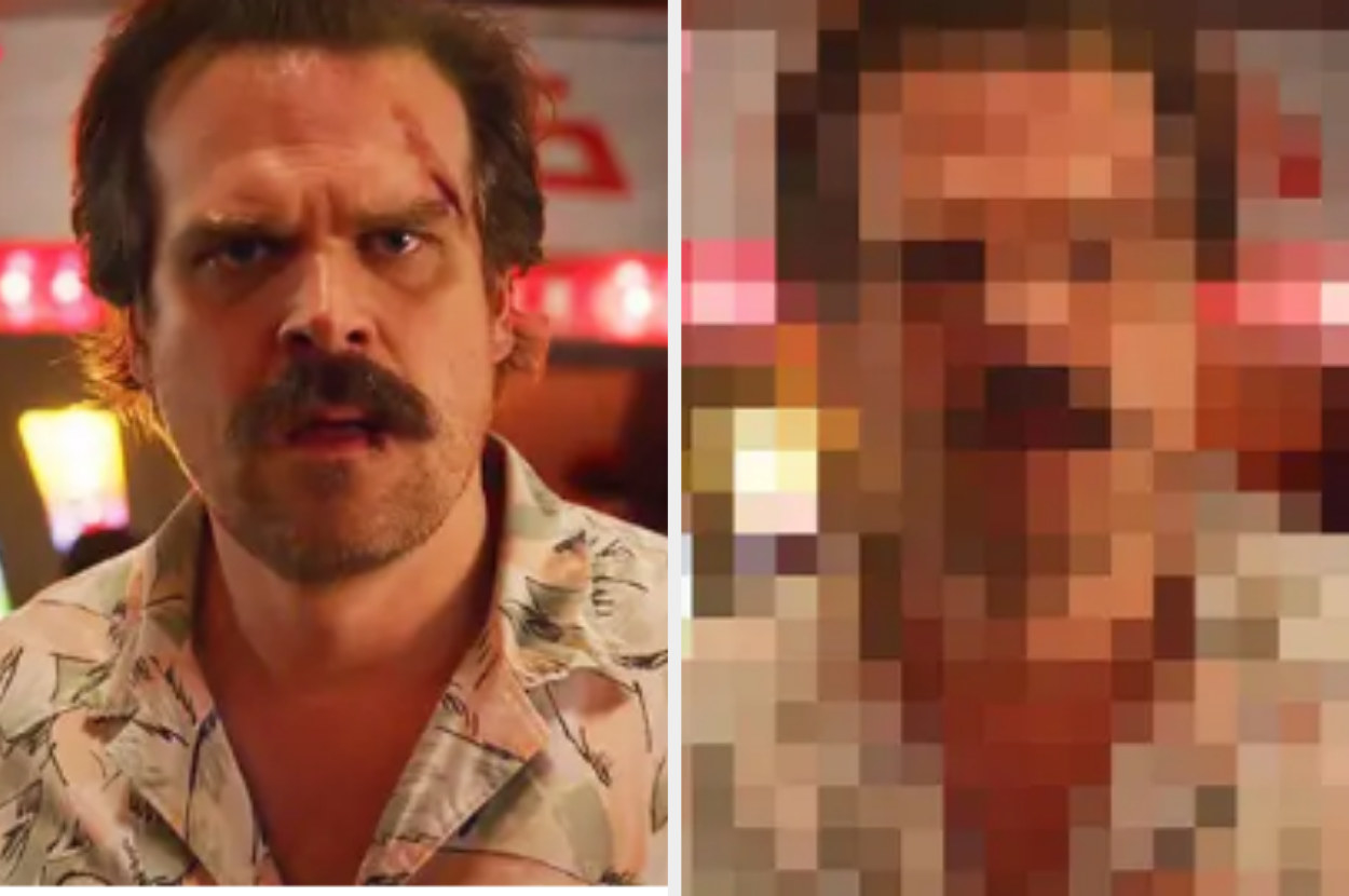 Jim Hopper; his face blurred out