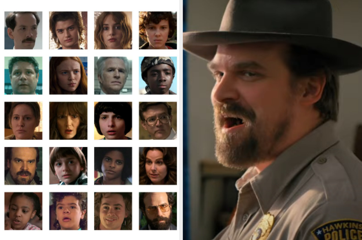 A grid of character pictures; Hopper