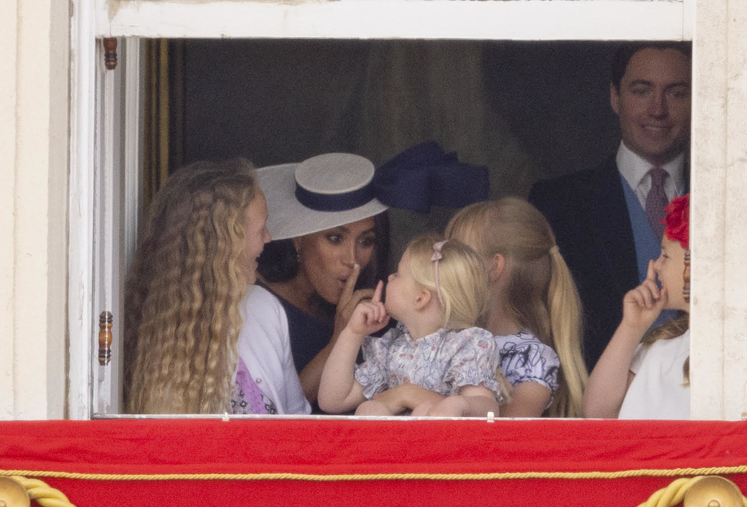 Prince Harry And Meghan Markle Seen Watching Trooping The Colour