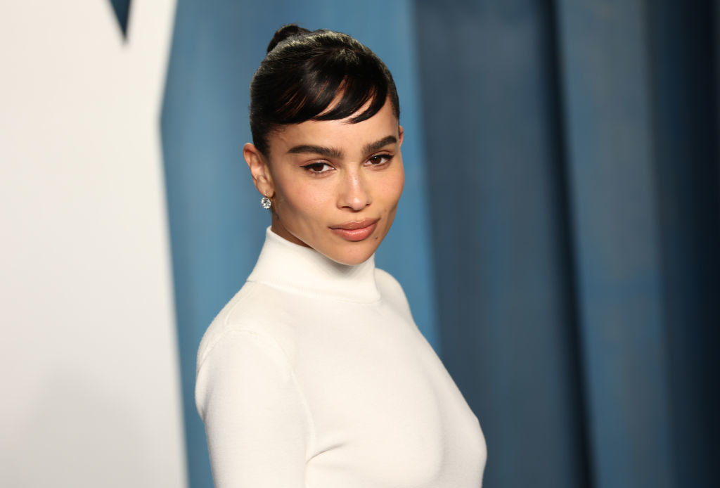 Zoë Kravitz attends the 2022 Vanity Fair Oscar Party hosted by Radhika Jones at Wallis Annenberg Center for the Performing Arts on March 27, 2022