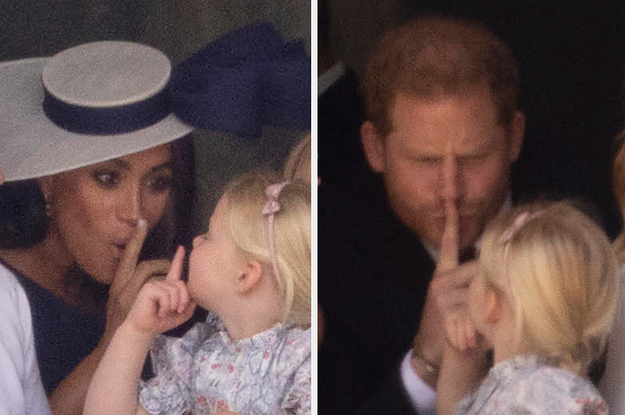Photographs Captured Prince Harry And Meghan Markle Watching The Jubilee Parade ..