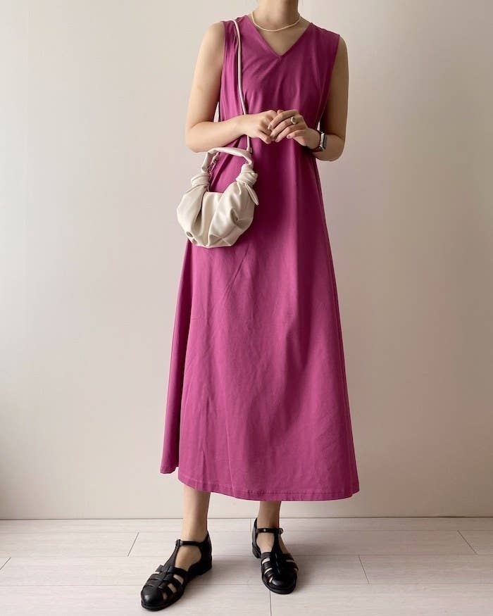 好きすぎて毎日着たいわ ユニクロ Guの 楽ちんワンピース シルエットがめっちゃ可愛いの