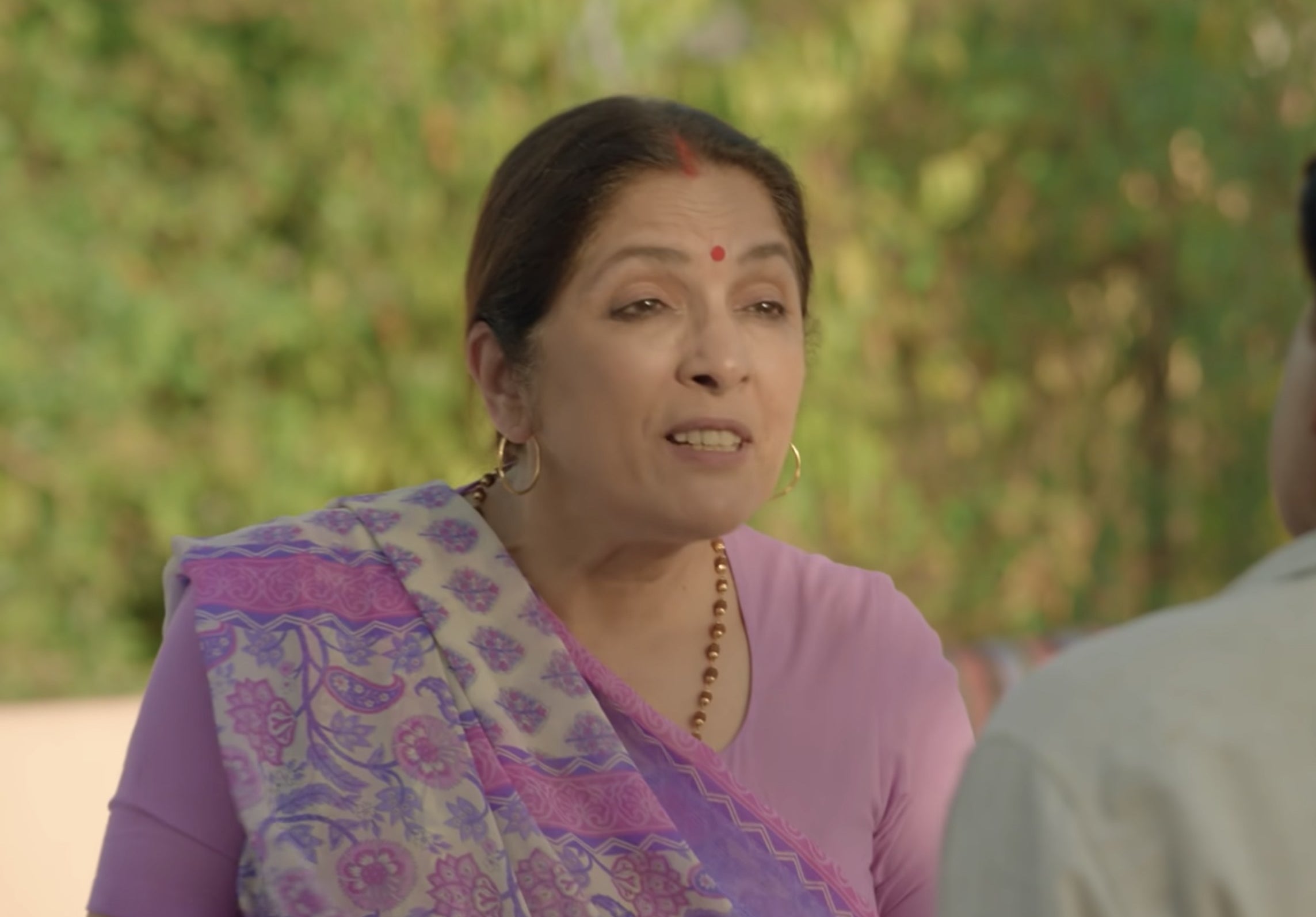 Neena Gupta mid-dialogue