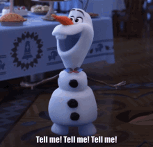 Olaf screaming, &quot;Tell me! Tell me! Tell me!&quot;