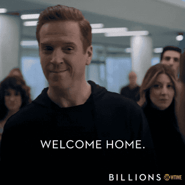 Damian Lewis as Bobby Axelrod says &quot;Welcome home&quot; in &quot;Billions&quot;