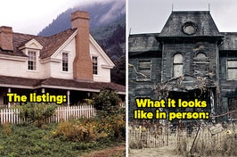 Left: A house in "Cold Mountain" Right: A dilapidated house in "It" 