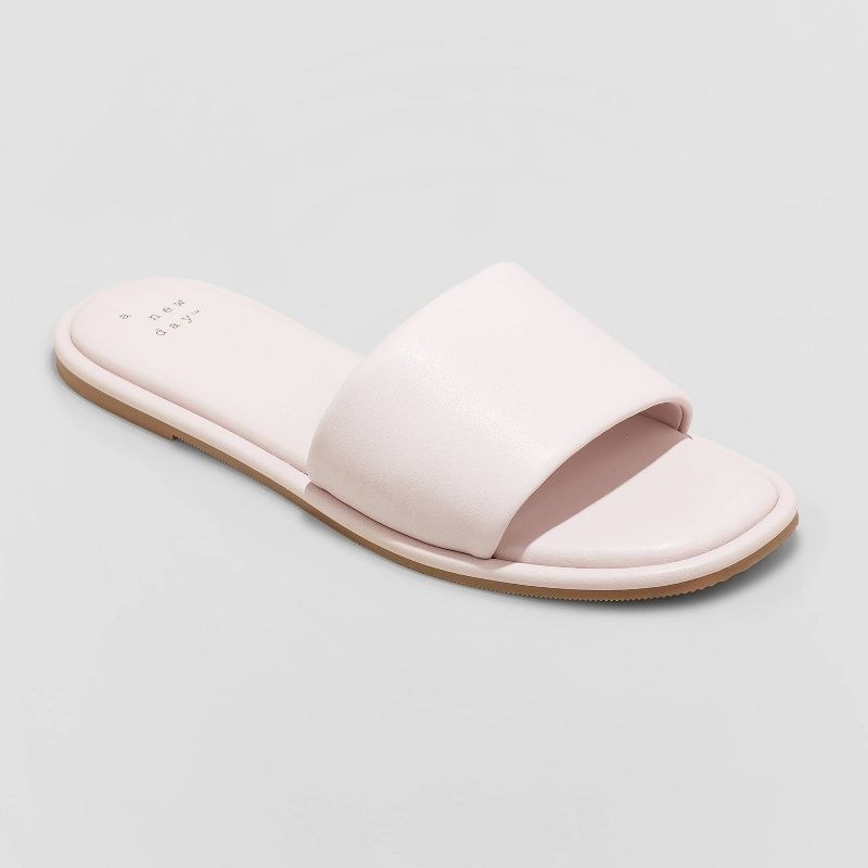 lavender slide sandals