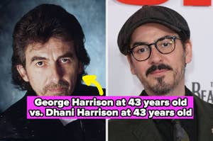 George Harrison at 43 years old vs. Dhani Harrison at 43 years old
