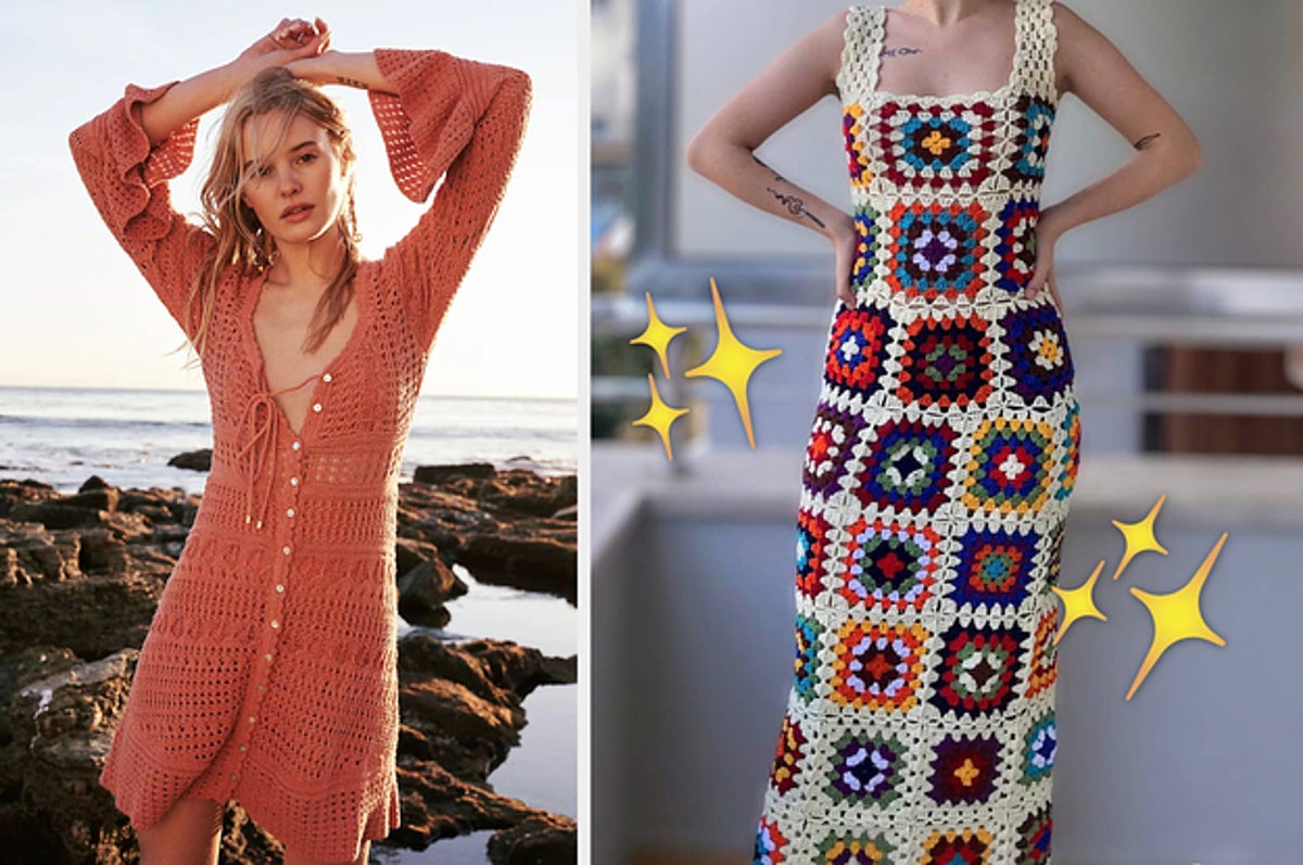 Mesh crochet dress  Crochet dress, Crochet fashion patterns, Knit fashion