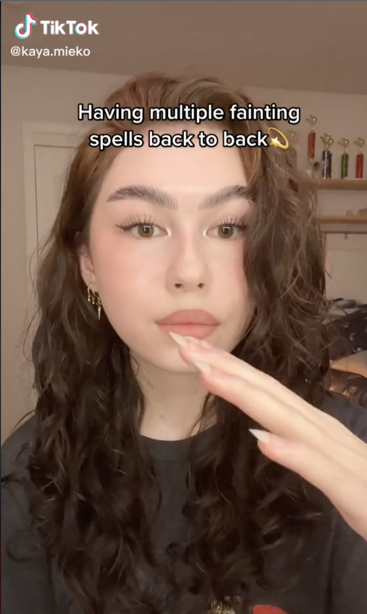 Screen shot from Kaya&#x27;s TikTok video