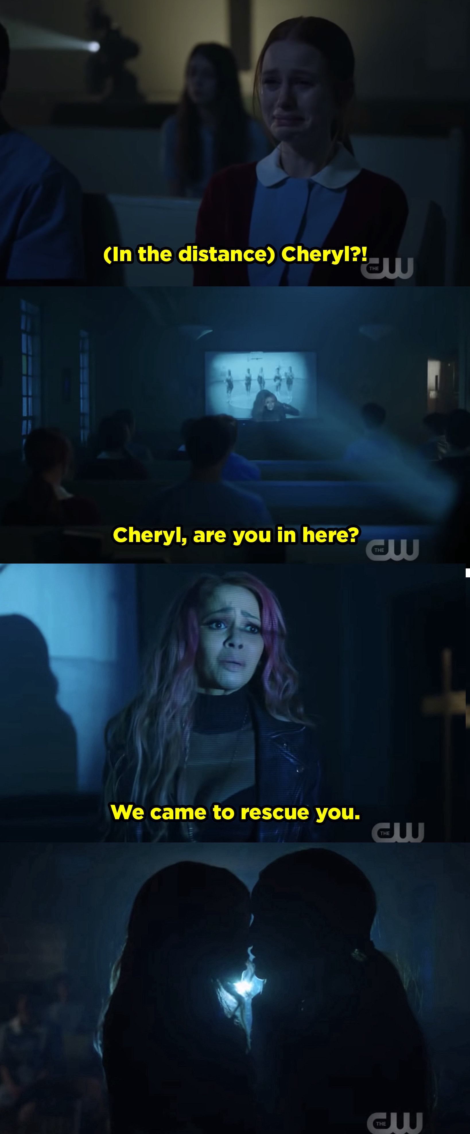 Toni telling Cheryl, &quot;We came to rescue you.&quot;