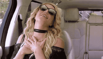 Britney Spears singing in the car