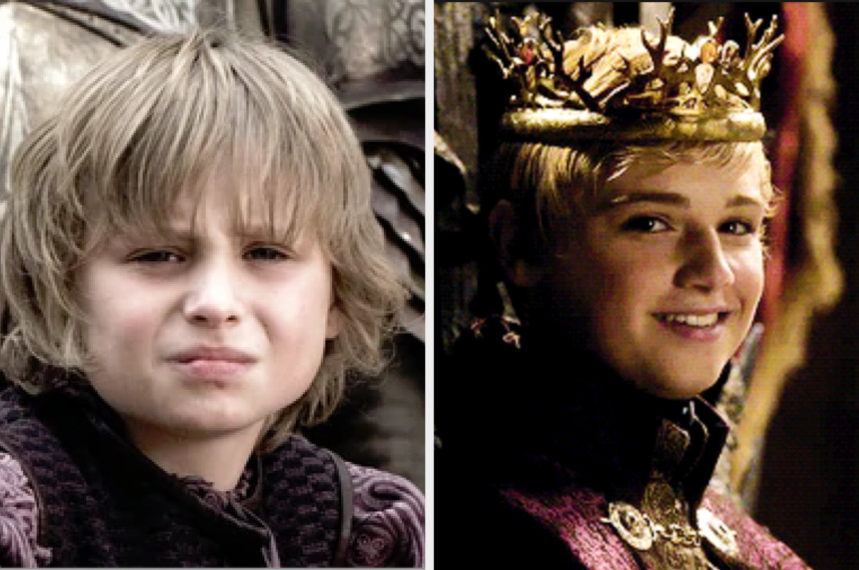 Side-by-side of Callum Wharry and Dean-Charles Chapman playing Tommen in &quot;Game of Thrones&quot;