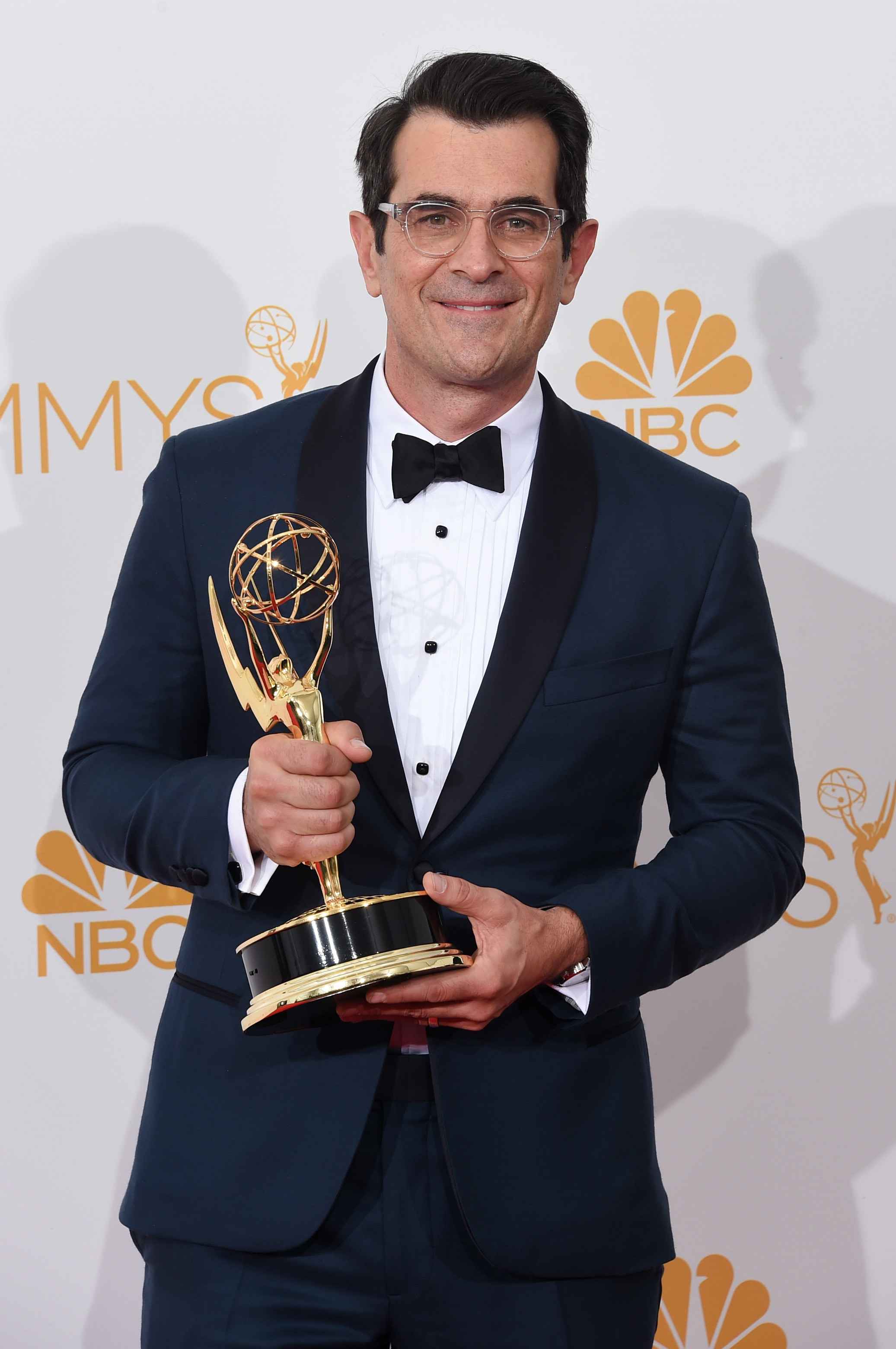 Ty Burrell with his Emmy Award for Phil Dunphy in Modern Family