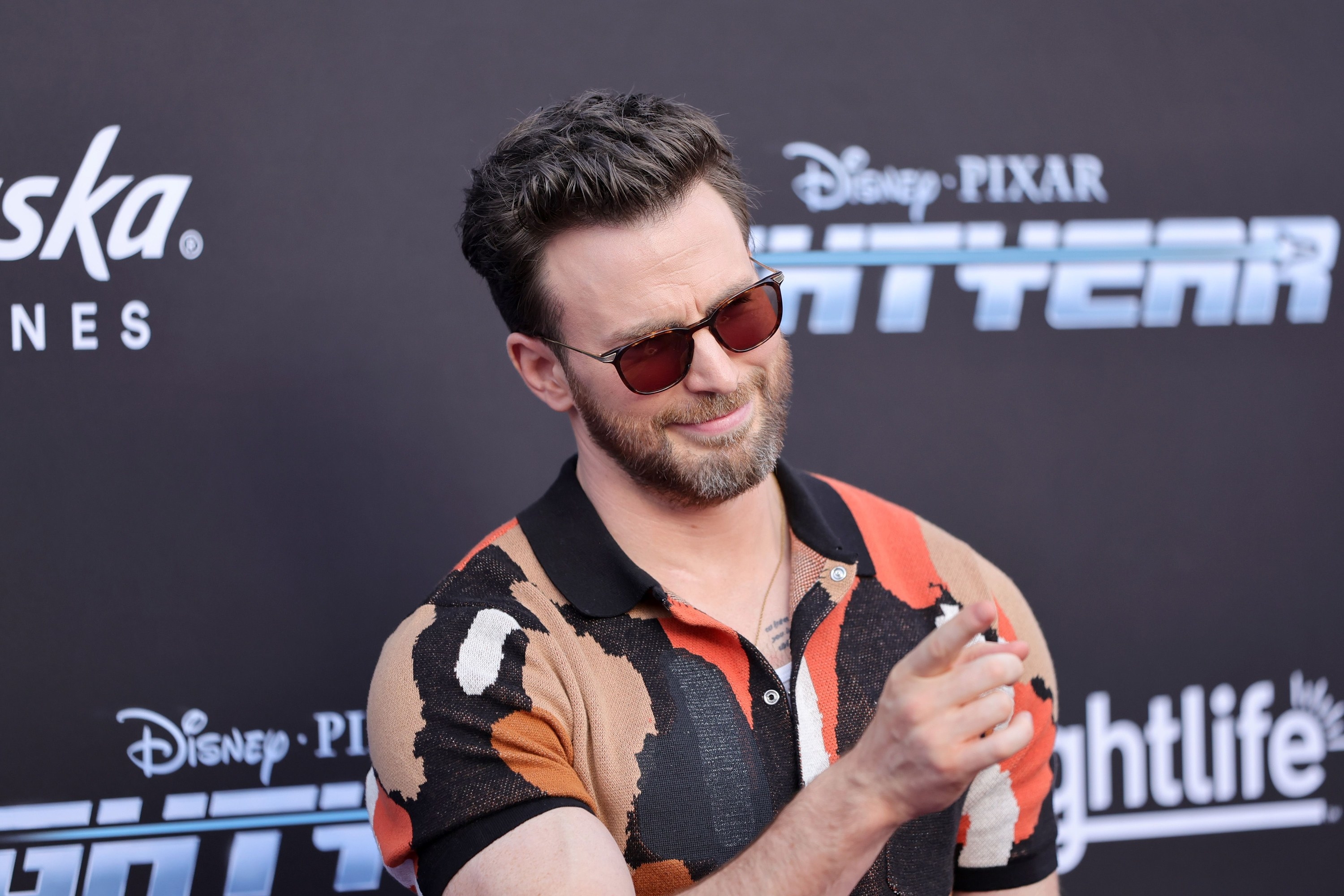 Chris Evans attends Disney And Pixar&#x27;s &quot;Lightyear&quot; premiere at El Capitan Theatre