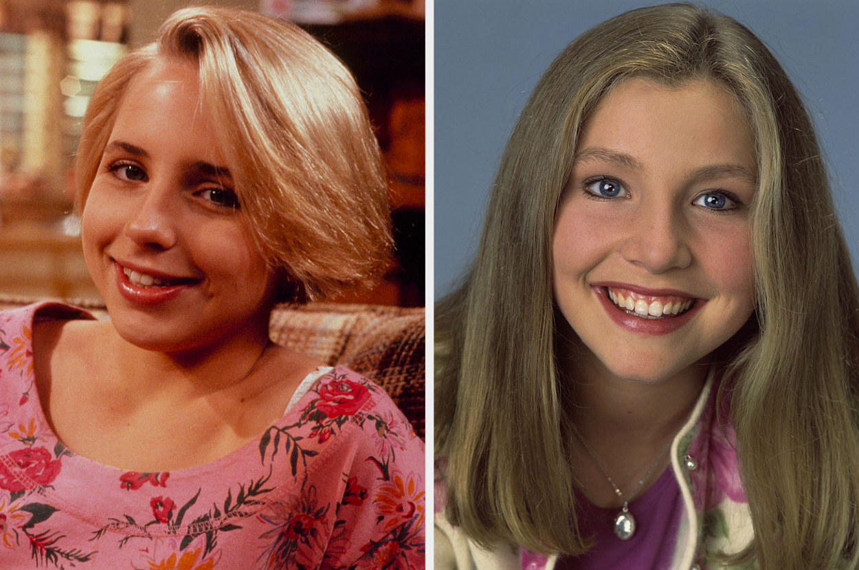 Side-by-side of Lecy Goranson and Sarah Chalke as Becky in &quot;Roseanne&quot;