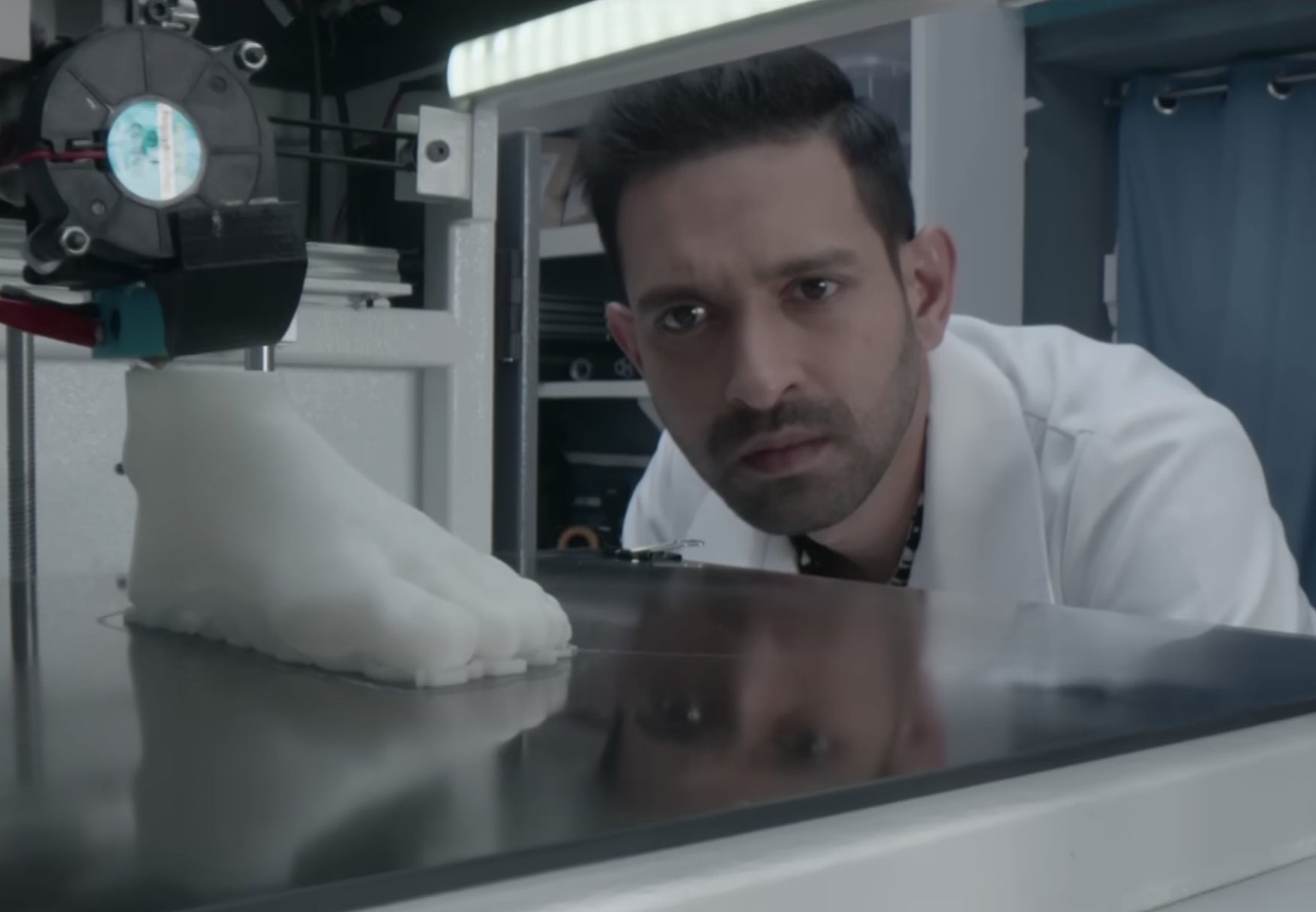 Vikrant Massey in a forensic lab