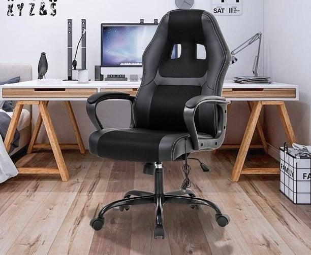 black swivel gaming chair