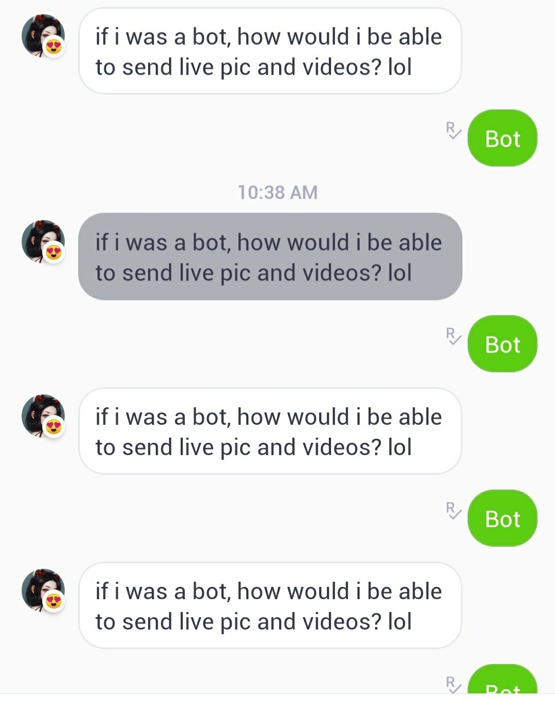 scammer who is definitely a robot