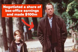 Haley Joel Osment And Bruce Willis in "The Sixth Sense"