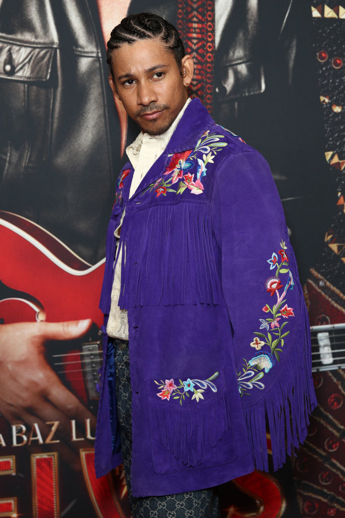 Keiynan Lonsdale looking serious at an event for &quot;Elvis&quot;
