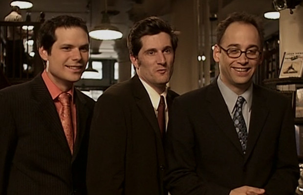 Michael Ian Black, Michael Showalter, and David Wain in suits