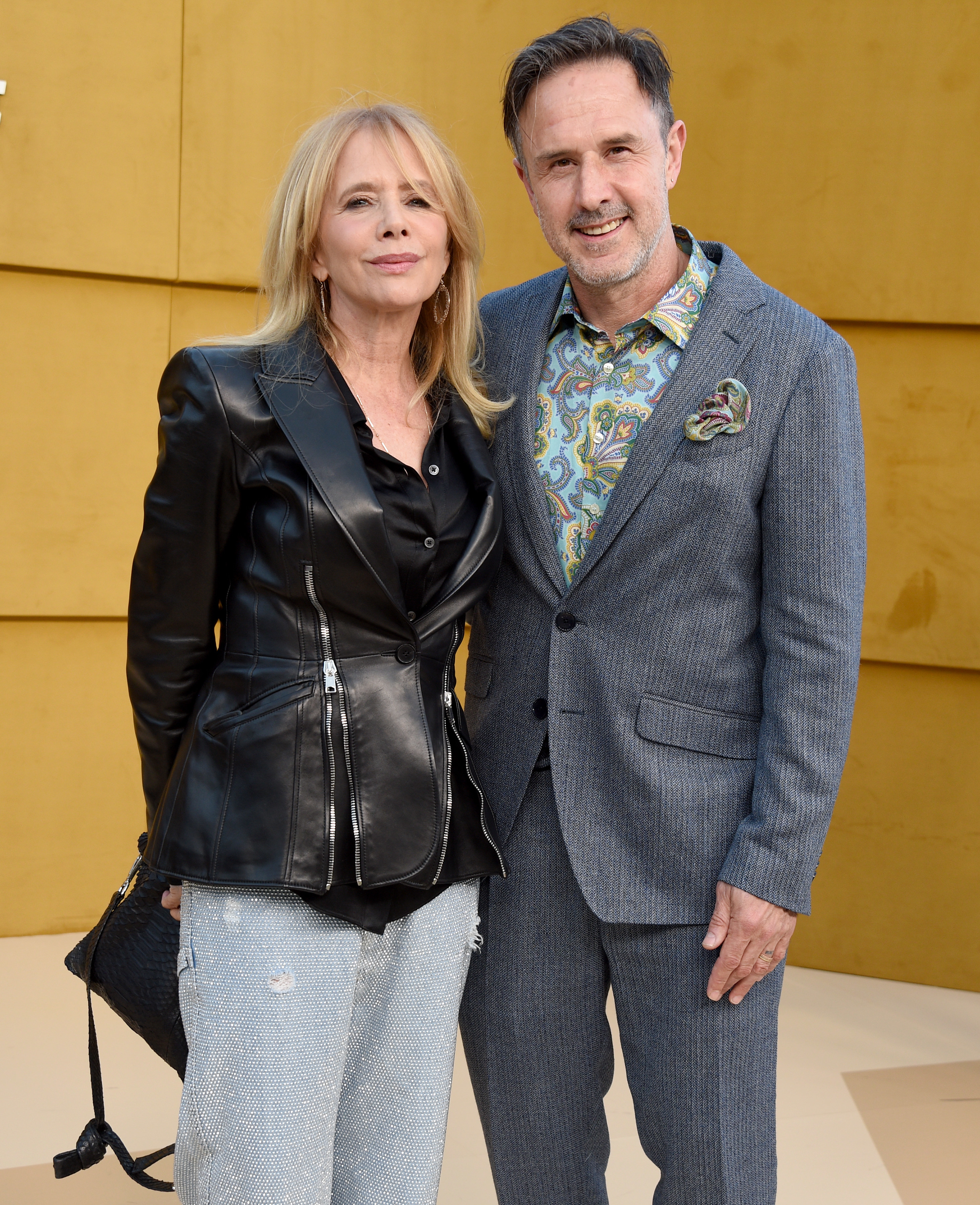 Rosanna Arquette and David Arquette attend the Los Angeles Premiere Of Apple&#x27;s &quot;They Call Me Magic&quot; at Regency Village Theatre