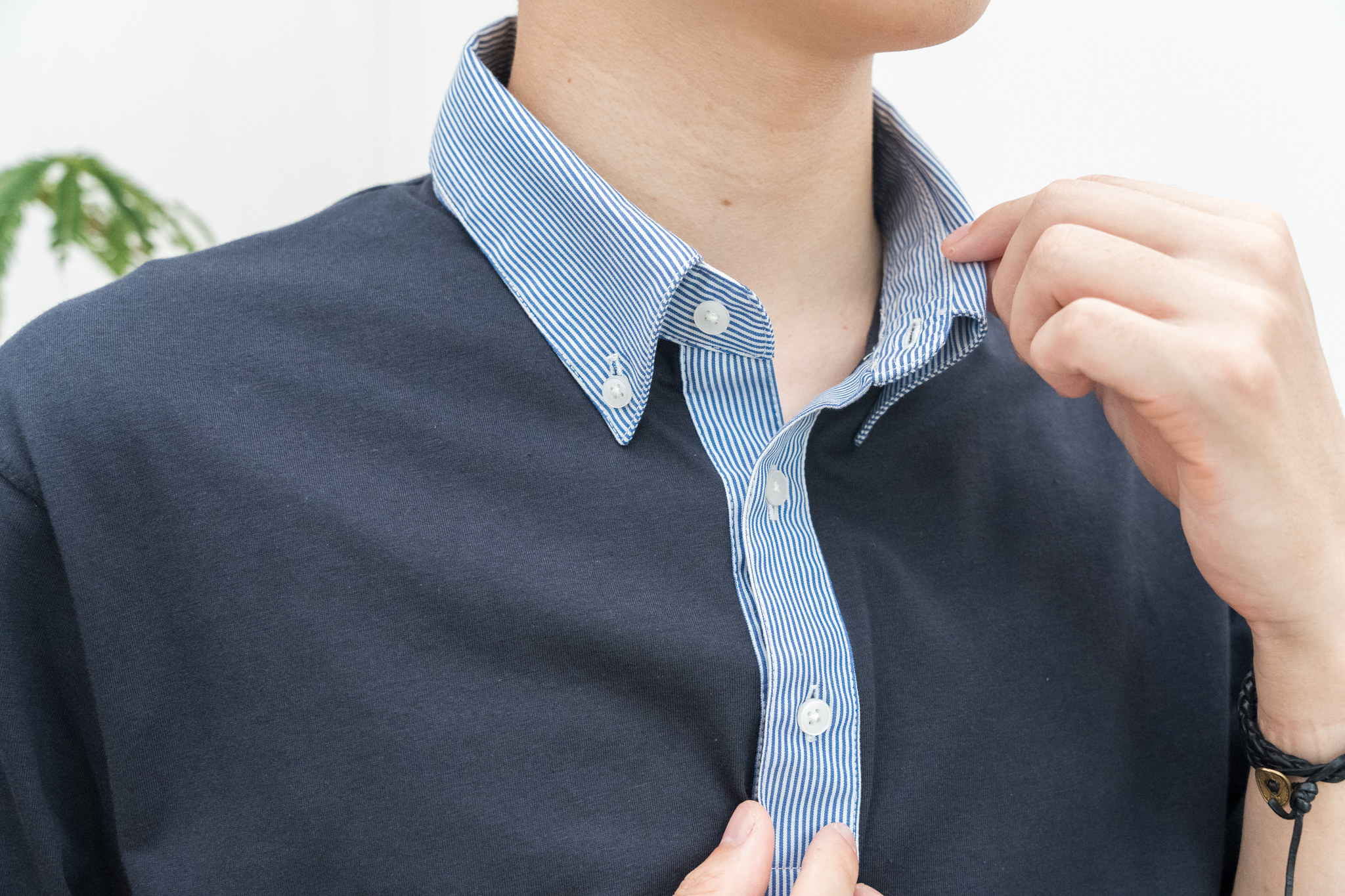 UNIQLO（ユニクロ ）のおすすめメンズトップス「エアリズム フハク襟ポロシャツ（半袖）」夏のコーデをご紹介