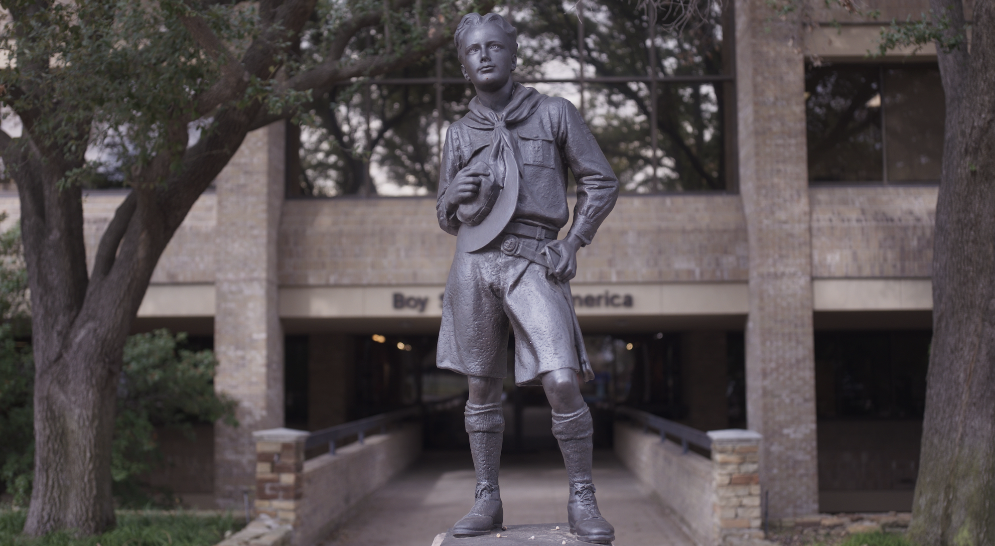 The Boy Scout statue outside of Boy Scout headquarters