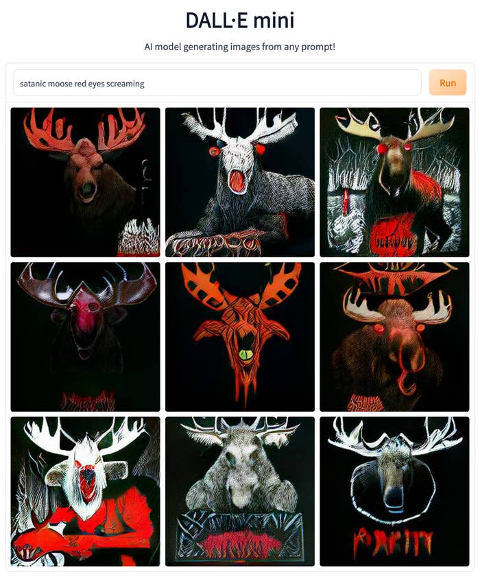 Photoset of demonic moose
