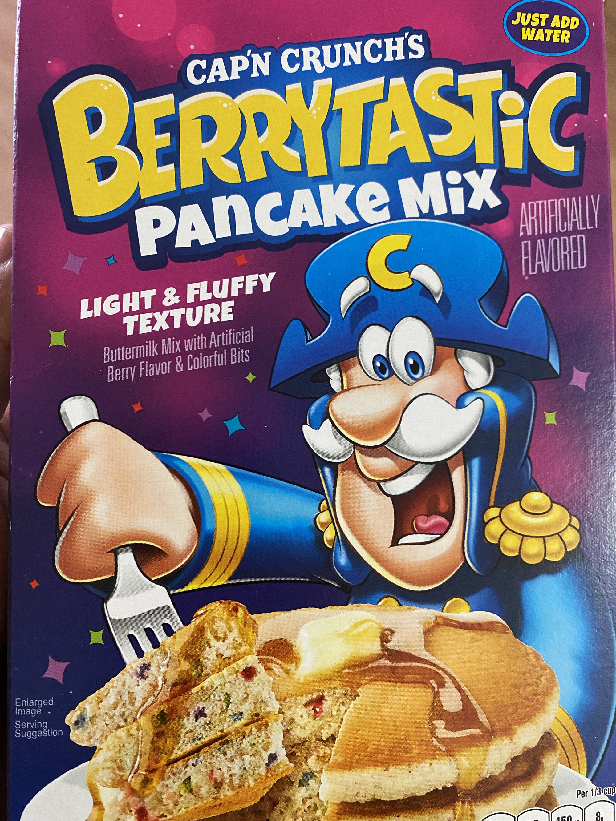 Cap&#x27;n Crunch Berrytastic Pancake Mix box
