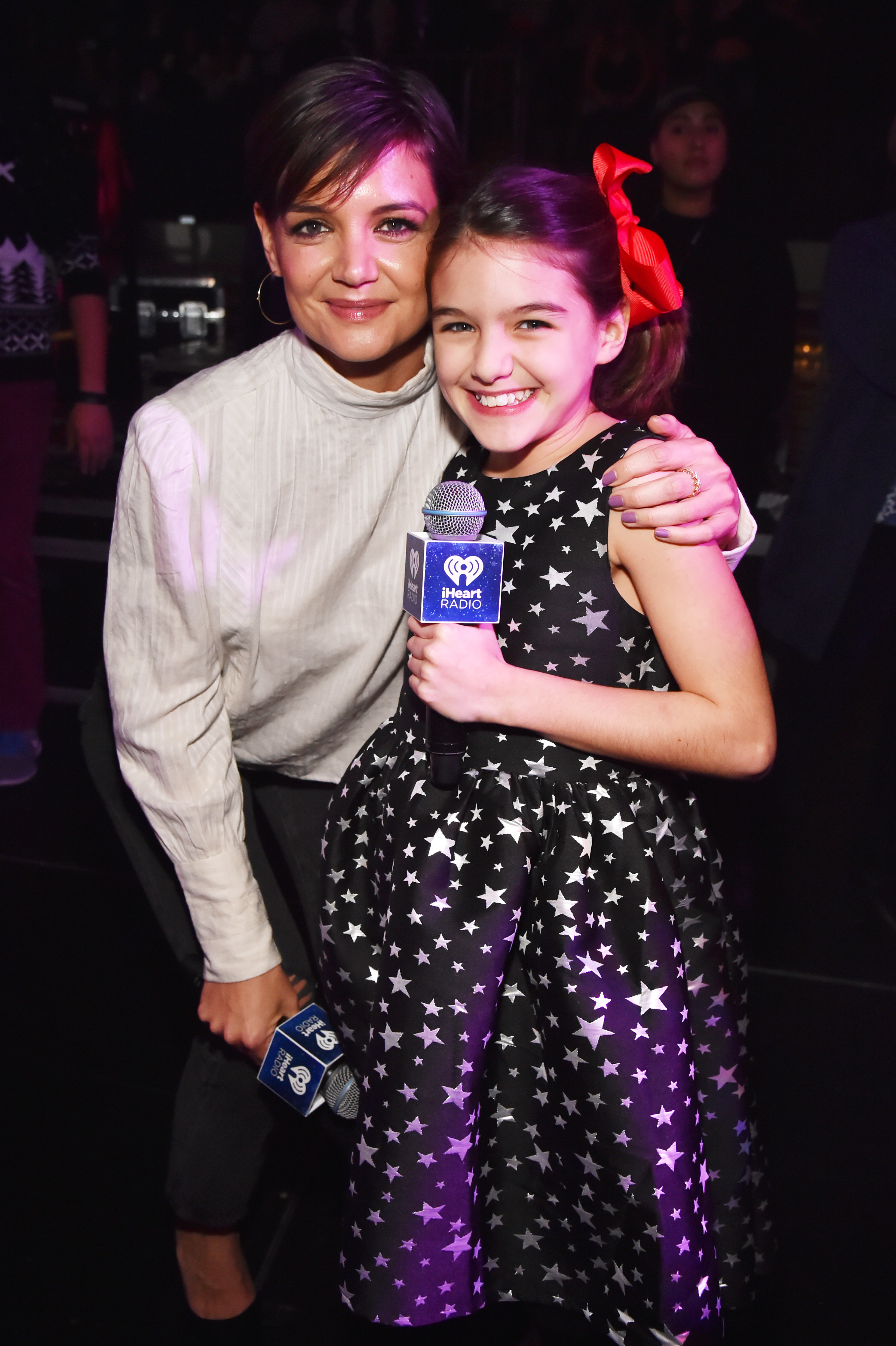Katie Holmes and Suri Cruise attend the Z100&#x27;s Jingle Ball 2017