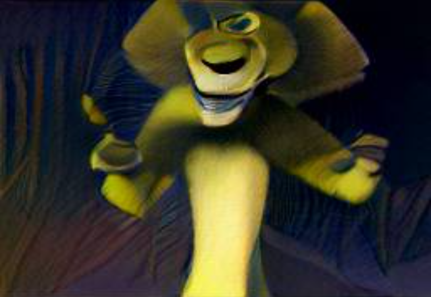 AI generated photo of Alex from &quot;Madagascar&quot; lunging at you