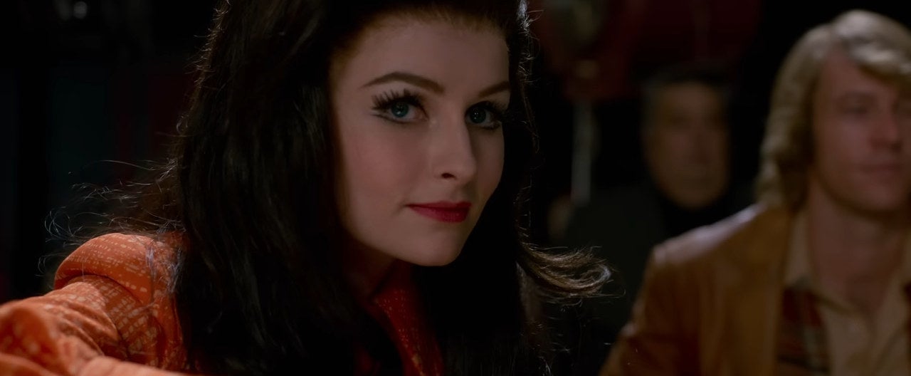 Priscilla watching Elvis perform