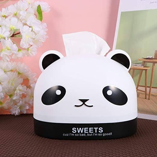 Caja para pañuelos desechables en forma de oso panda