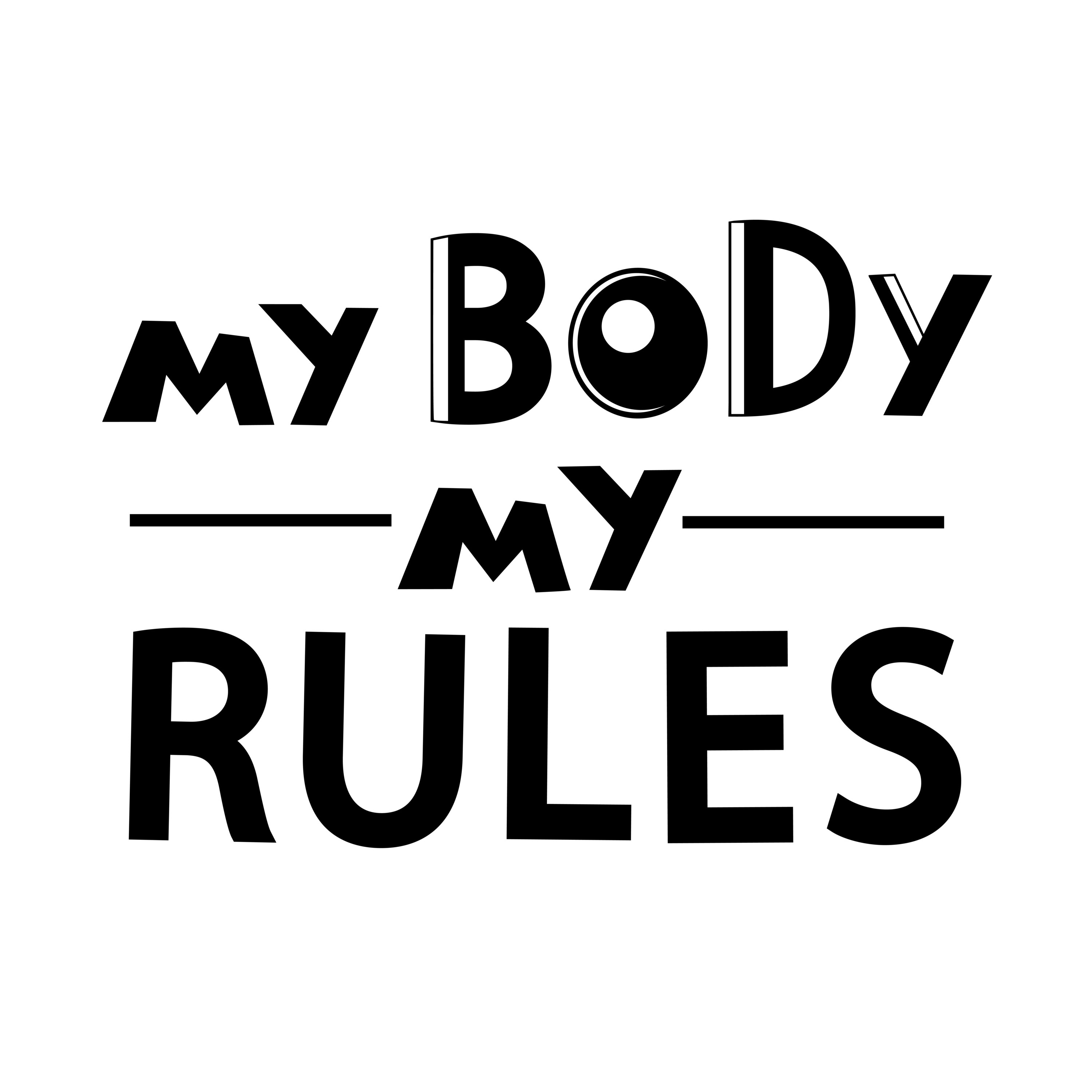 My body my rules sign