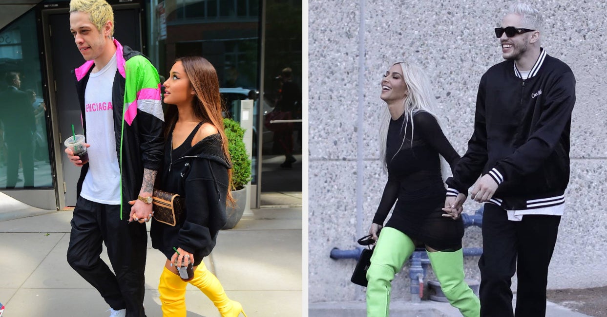 Kim Kardashian Rocked A Look That Ariana Grande Wore With Pete Davidson Back In 2018 And Fans Are Screaming