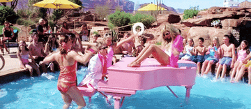 ryan and sharpay from high school musical 2 doing fabulous musical number in the pool