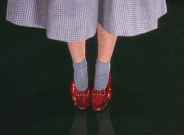 Dorothy clicking her slippers