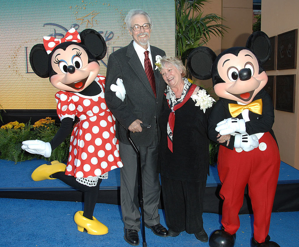 Wayne Allwine and Russi Taylor with Mickey and Minnie Mouse