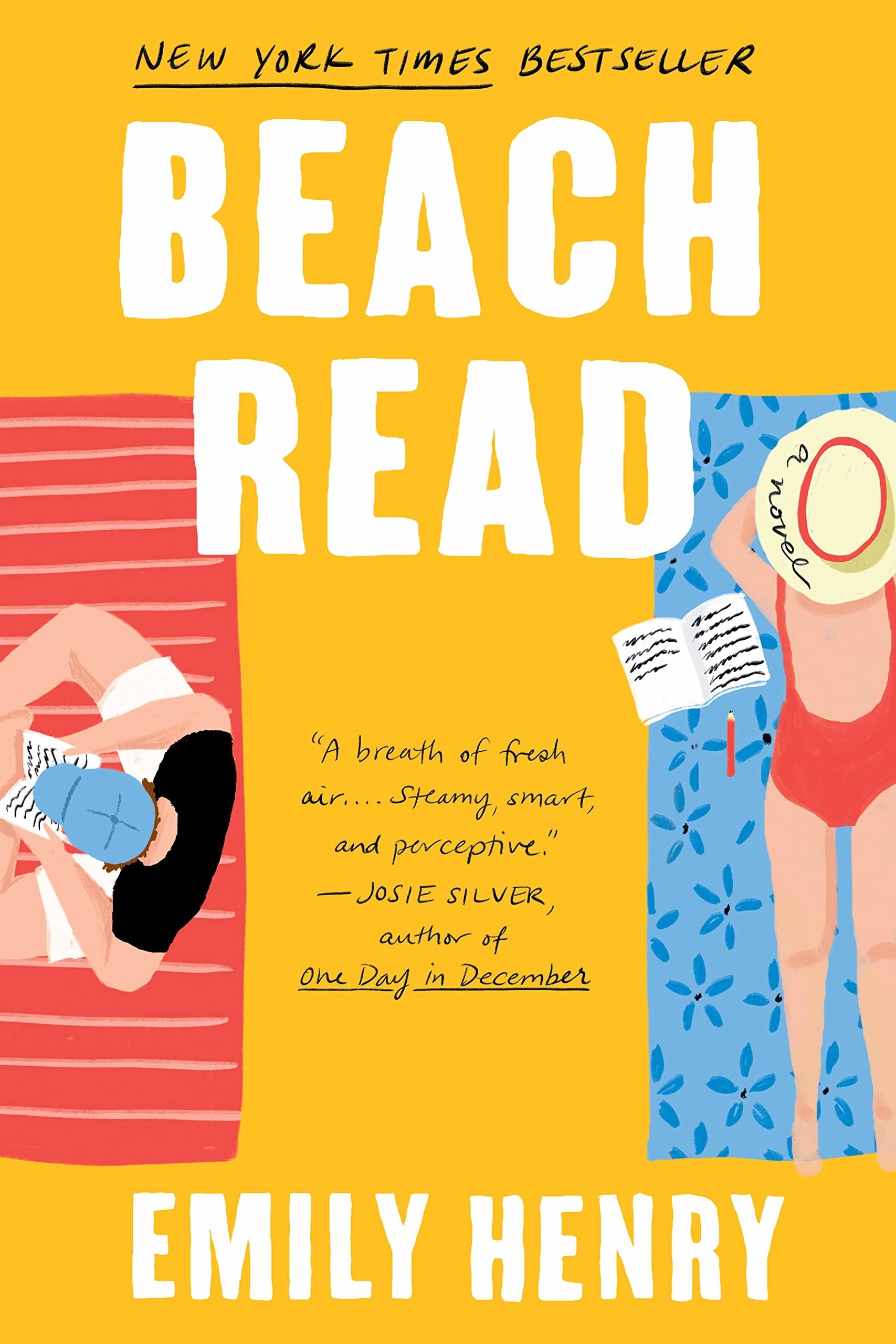 The cover of &quot;Beach Read&quot; by Emily Henry.