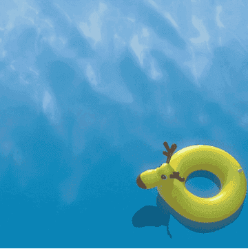 a gif from frozen of Olaf melting in a pool