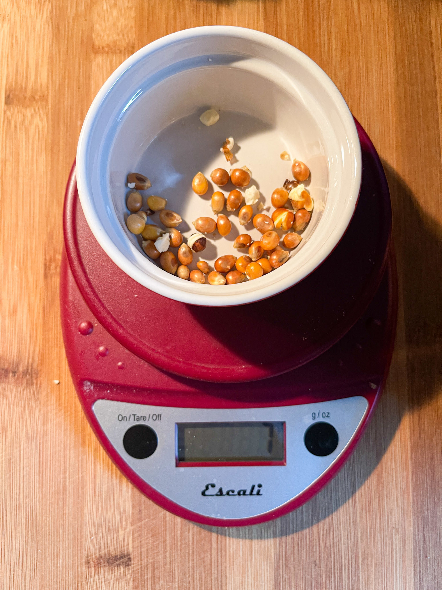 popcorn kernels in a popcorn maker